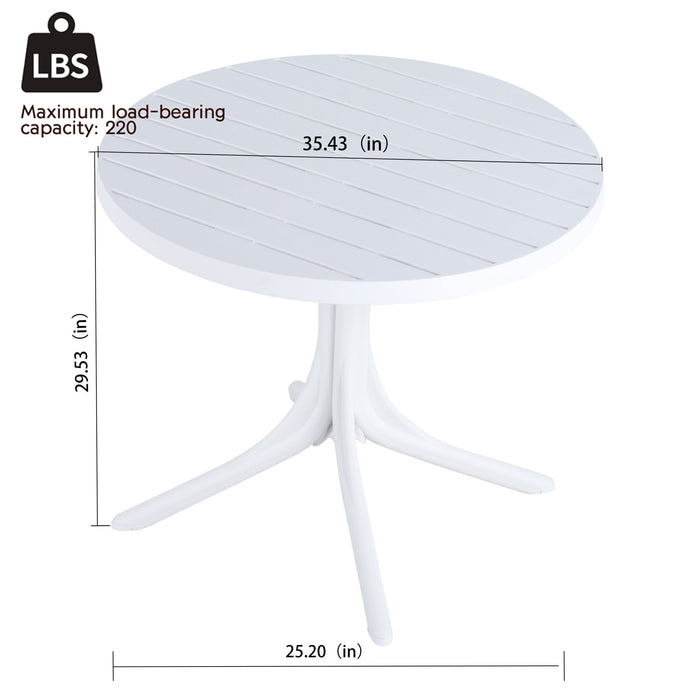 Modern Lounge Chair Set With Round Table