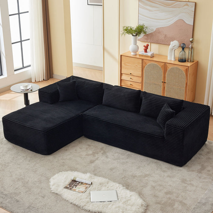 Modular Sofa With Golden Square Legs