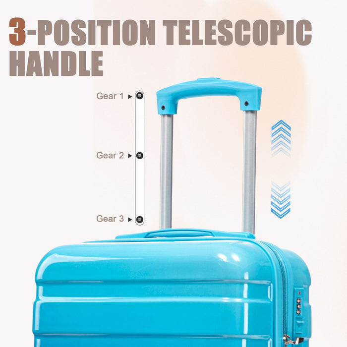 Luggage Set 14" / 20" With Combination Lock And Cosmetic Case