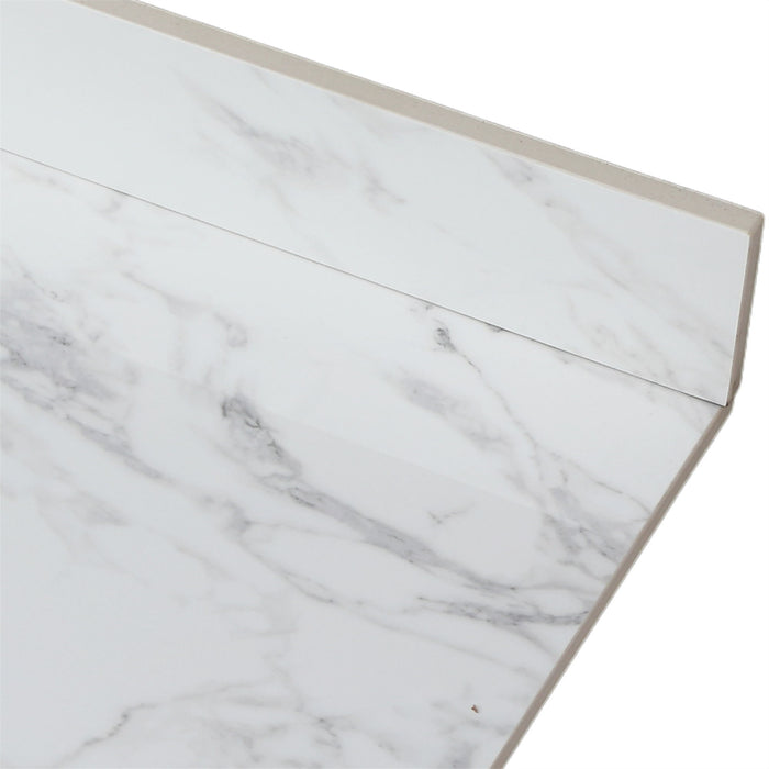 Elegant Sintered Stone Bathroom Vanity Top With Rectangular Undermount Ceramic Sink