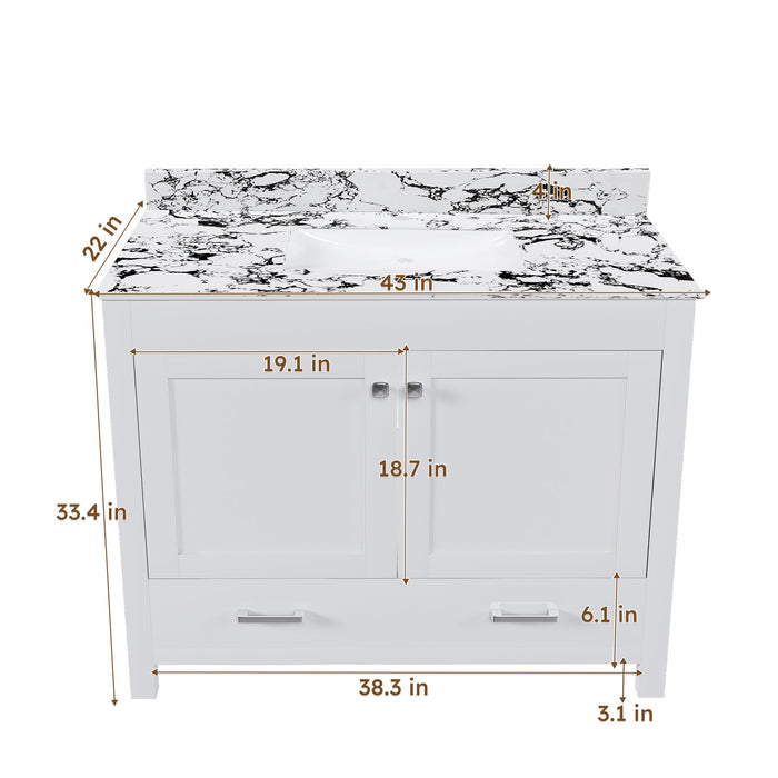 Bathroom Vanity & Storage - White