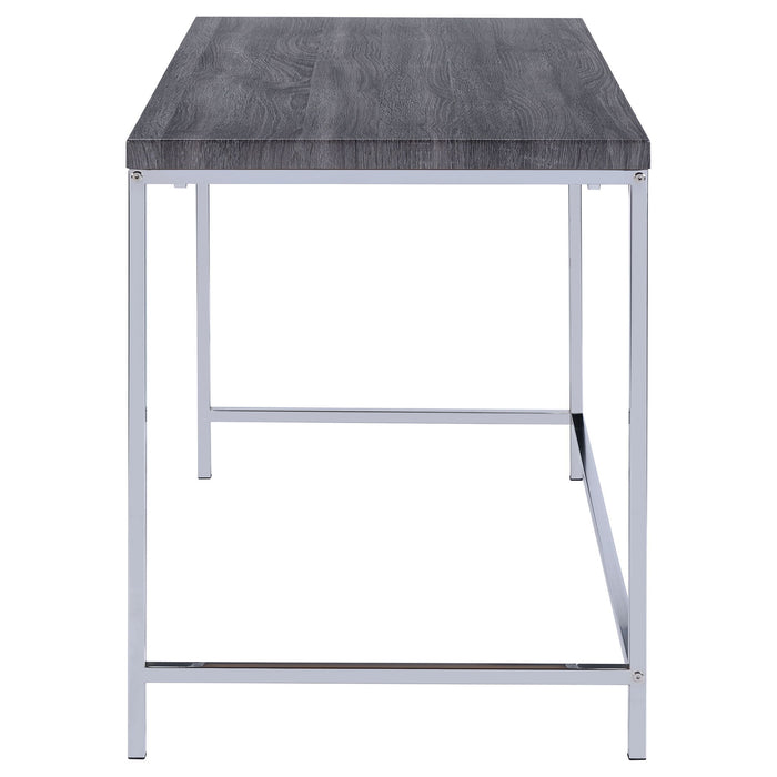 Rectangular Writing Desk, Compact Size For Home Office - Gray