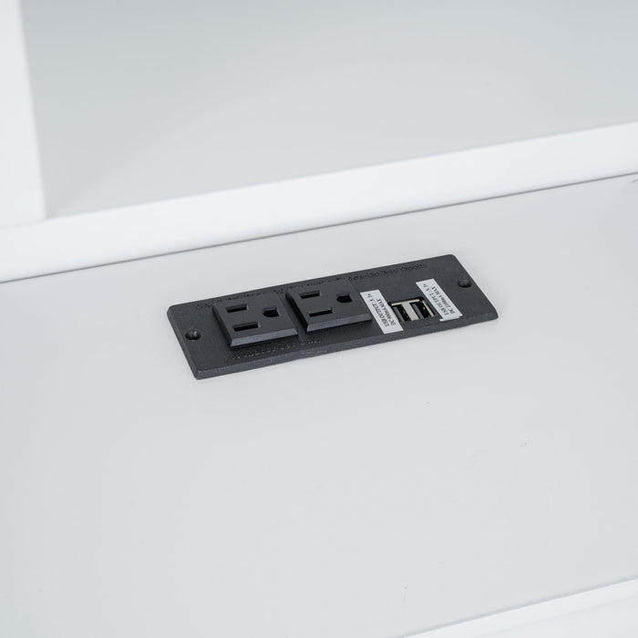 Platform Bed With Multi Storage Headboard, USB And Drawers