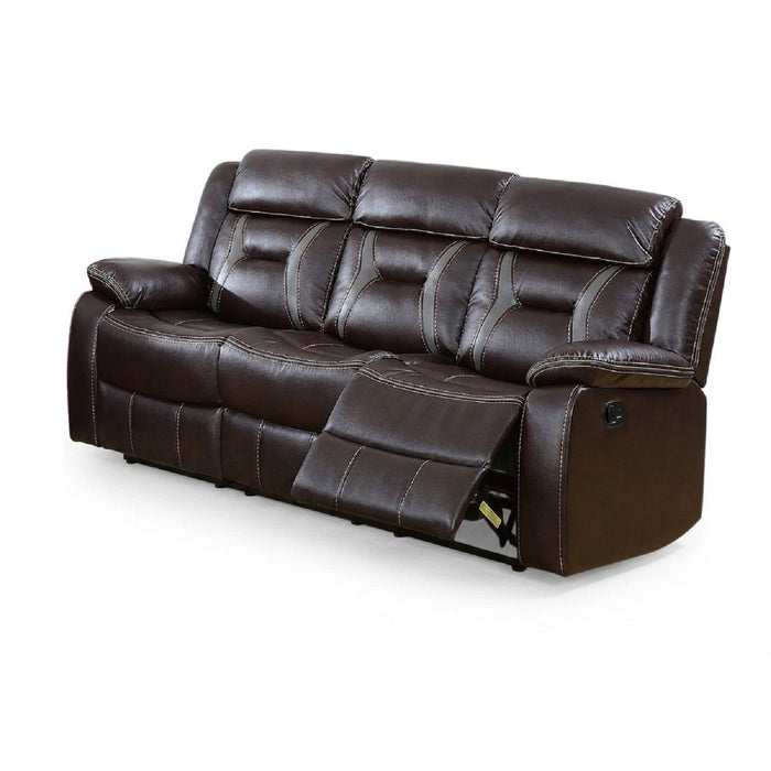 Modern Reclining Sofa With Pillow Arms And Headrest