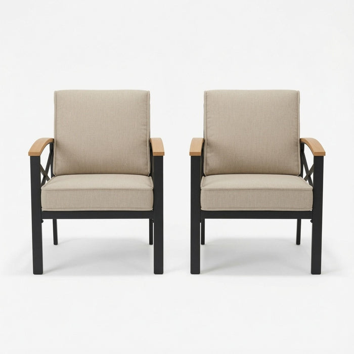 Outdoor Patio Armchair, All Weather (Set of 2)