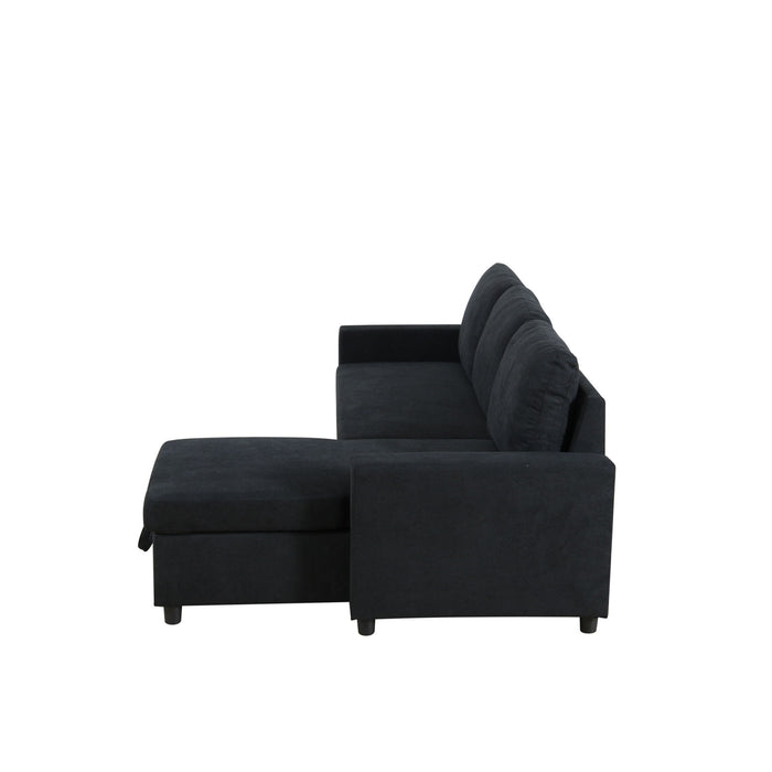 L - Shaped Convertible Sofa Bed With Storage Chaise
