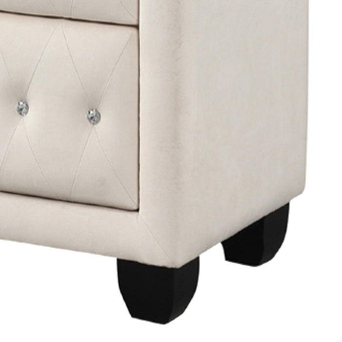 Sophia - 2 Drawer Upholstered Nightstand