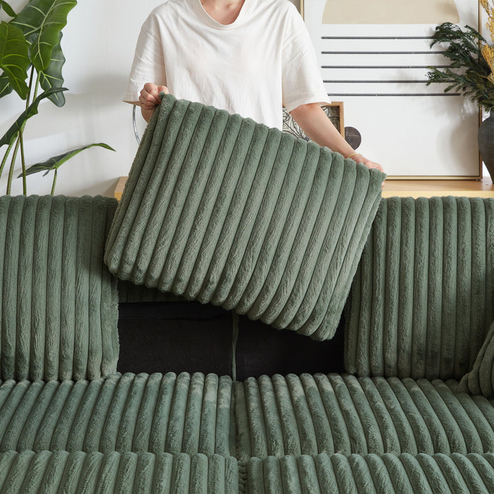 3 Seater Sofa With 2 Ottomans For Living Room