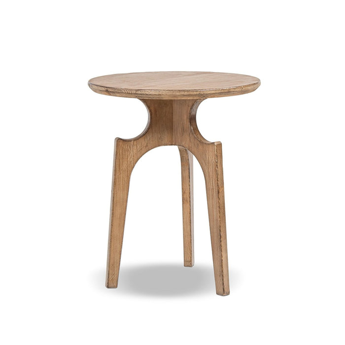 Carmel - Round Side Table - Antique Brown