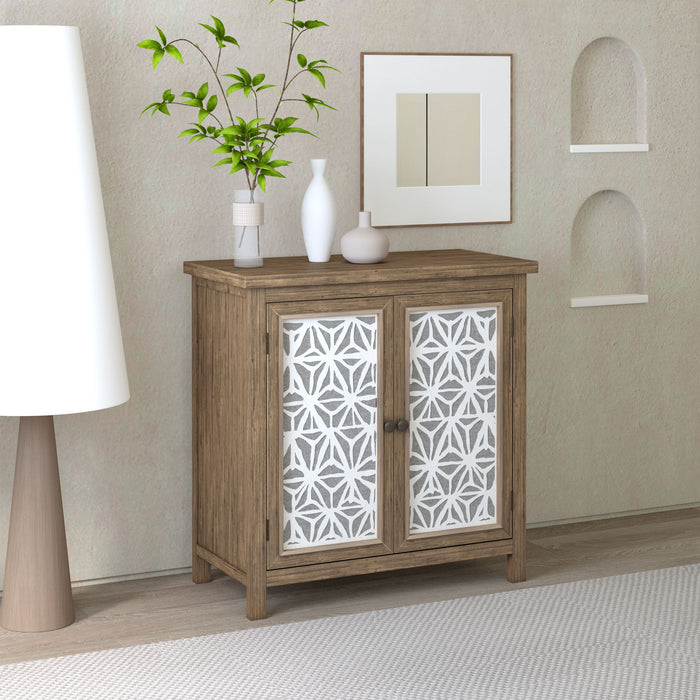 Storage Cabinet, Organizer - Brown Antique White