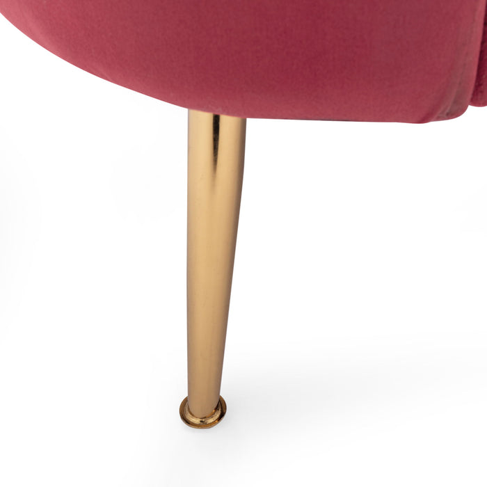 Modern Glam 3 Seater Sofa With Velvet Texture