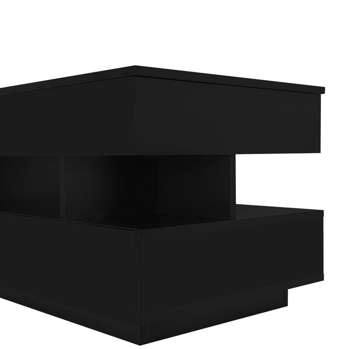 Multi Functional Lift Top Coffee Table With 2 Drawers