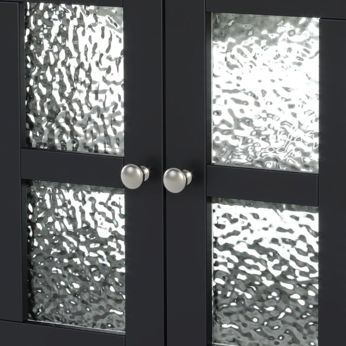 Bathroom Vanity With Ceramic Sink, Adjustable & Open Shelf