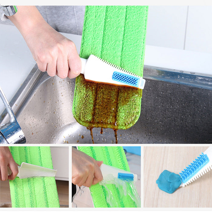 Superfine Fiber Washable Mat Spray Mop With 300Ml Reusable Bottle For Various Floors - Blue