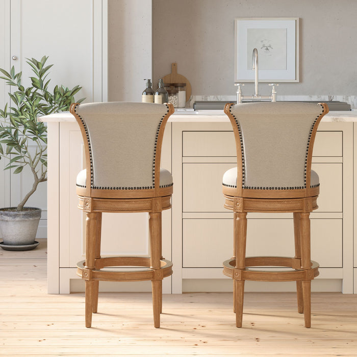 Swivel Barstool With High-Back
