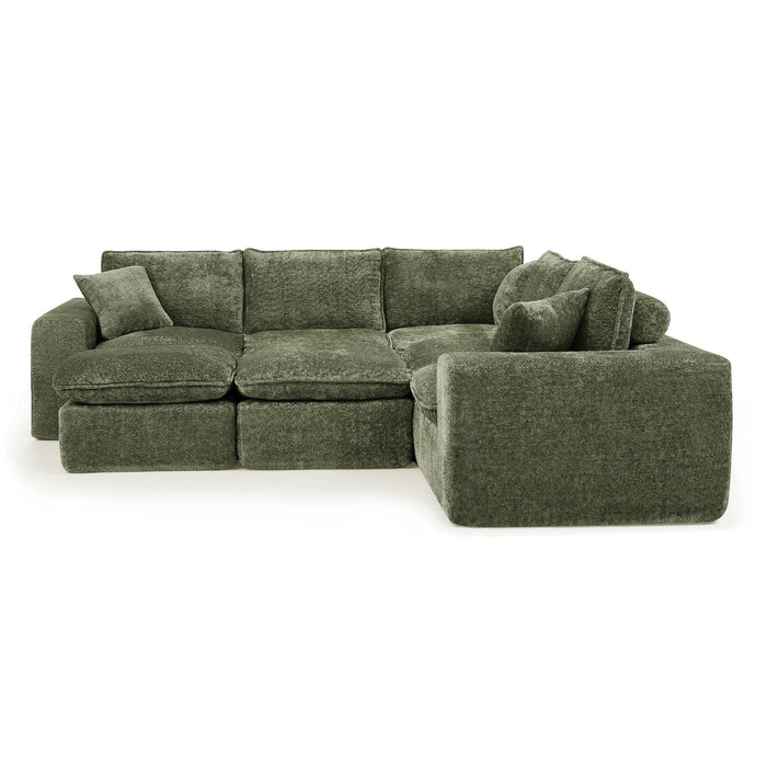 Sectional Sofa With Moveable Ottoman