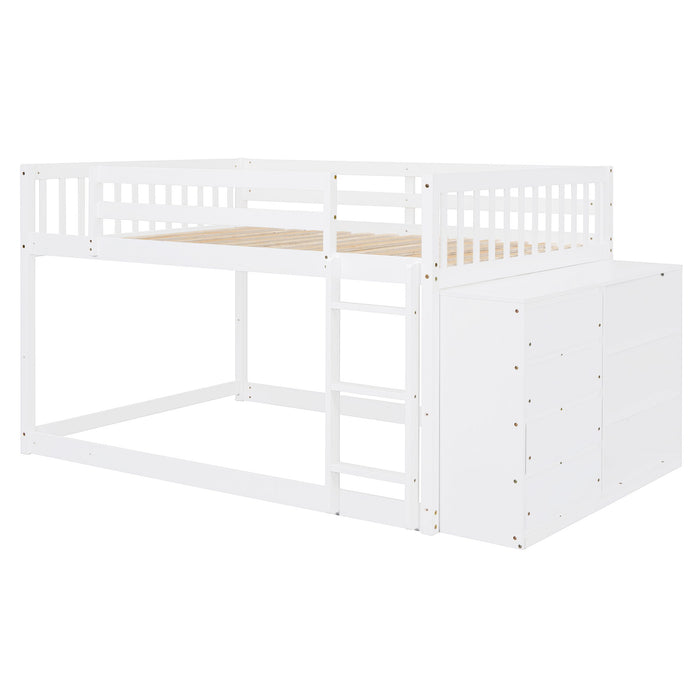 Bunk Bed With 4 Drawers And 3 Shelves