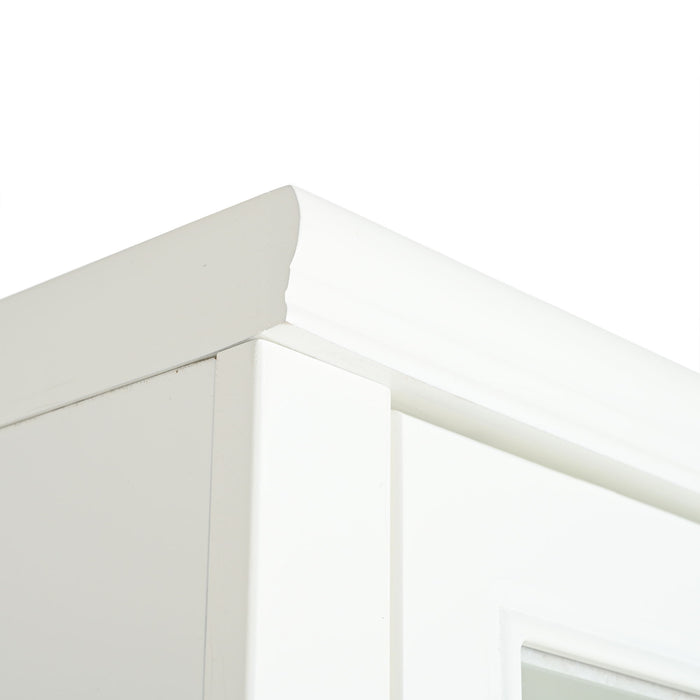 Retro Style Hutch Cabinet With Glass Door, China Cabinet For Home