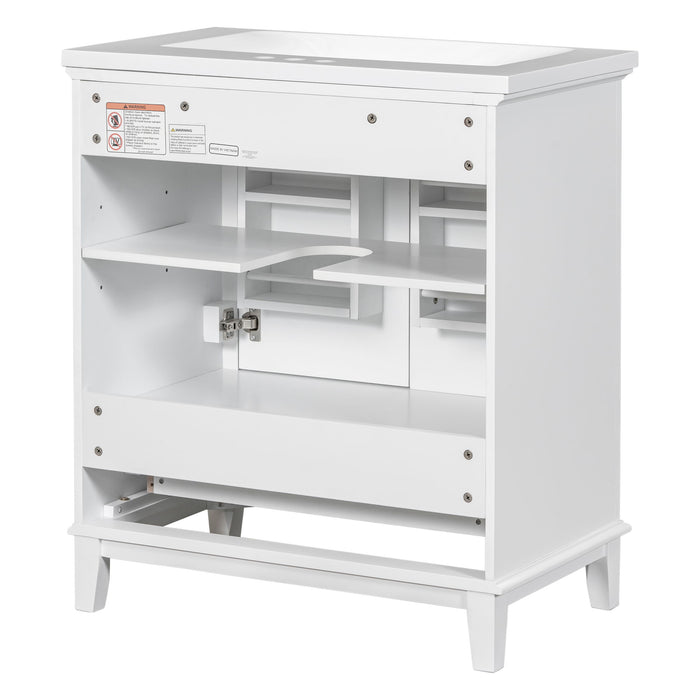 Modern Bathroom Vanity With Sink Combo, Multi Functional Cabinet With Doors And Drawer
