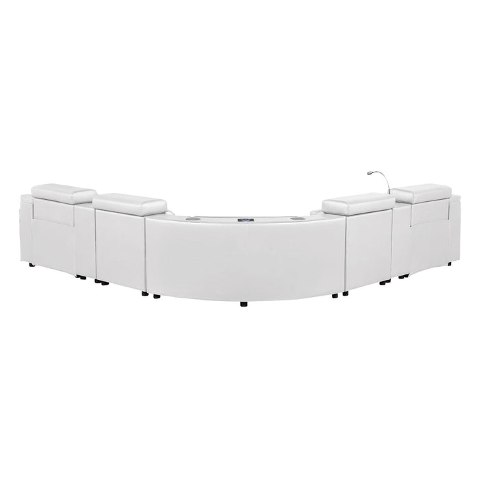 Nova - Sectional With Bluetooth Speaker, LED And Lifting Wine Cabinet