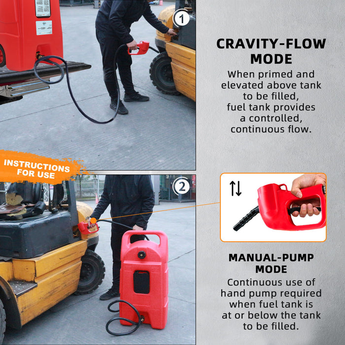 Gas Caddy With Wheels, Fuel Transfer Tank, Gasoline Diesel Can