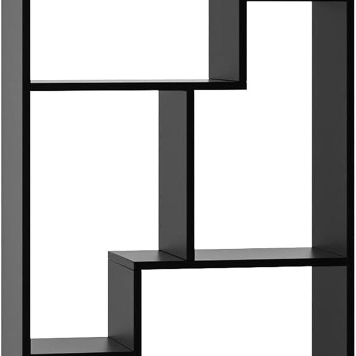 Asymmetrical Display Shelf & Bookcase, 5 Tier