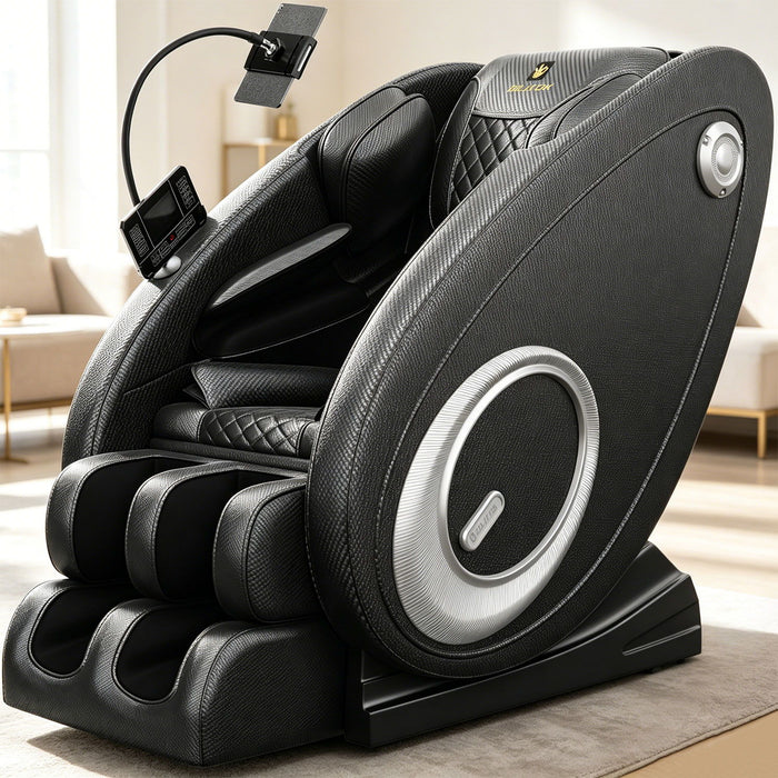 Massage Chair Recliner, Zero Gravity With Full Body Air Pressure - Black