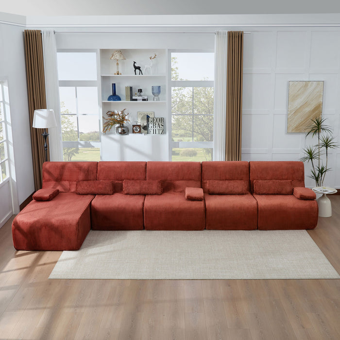 Oversized Sectional Sofa, Living Room Seating With Modular Design