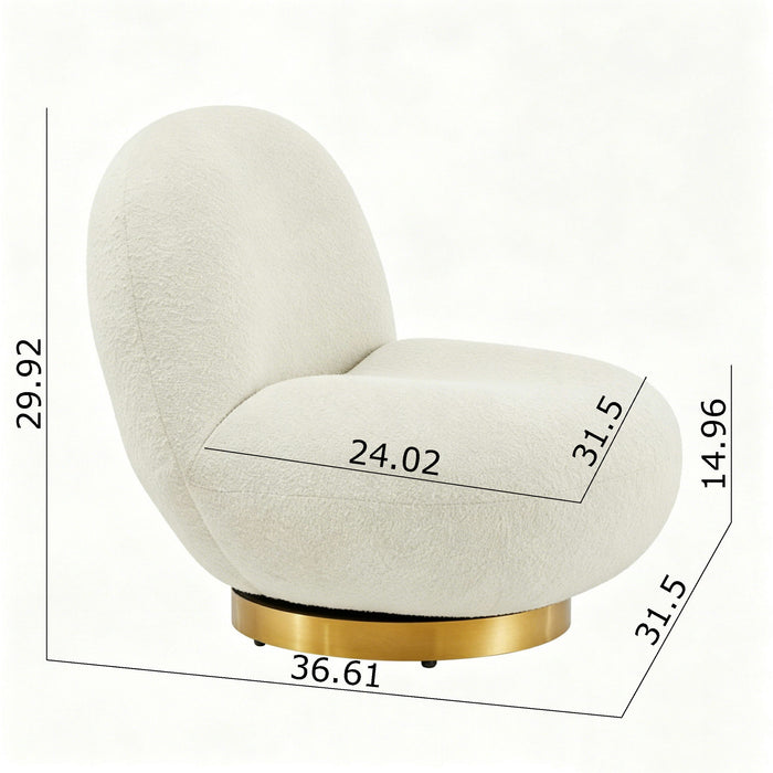 Patty - Swivel Chair - Ivory