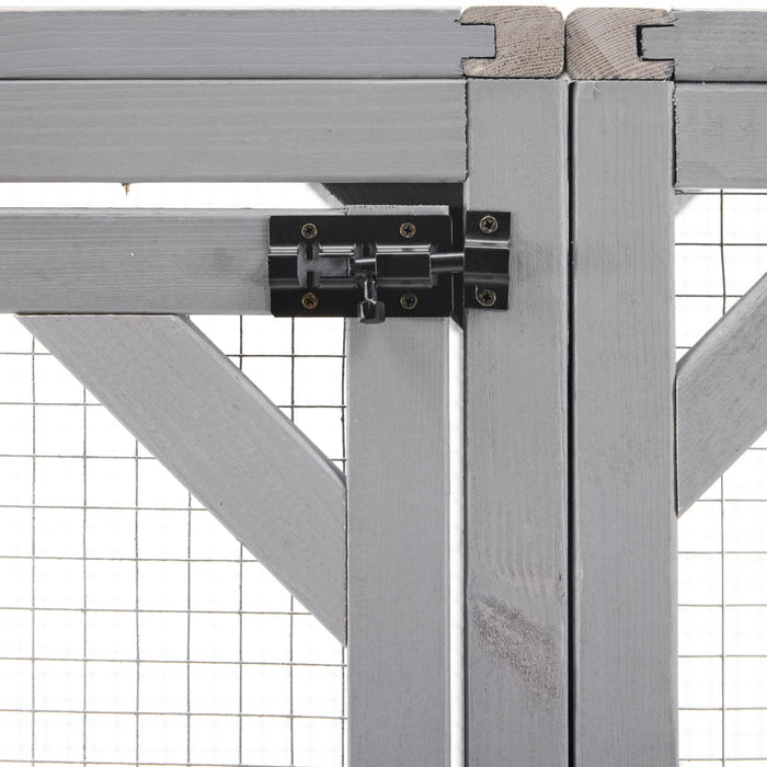 Outdoor Cat House, Diy Cat Enclosure Catio With Double Enter Doors