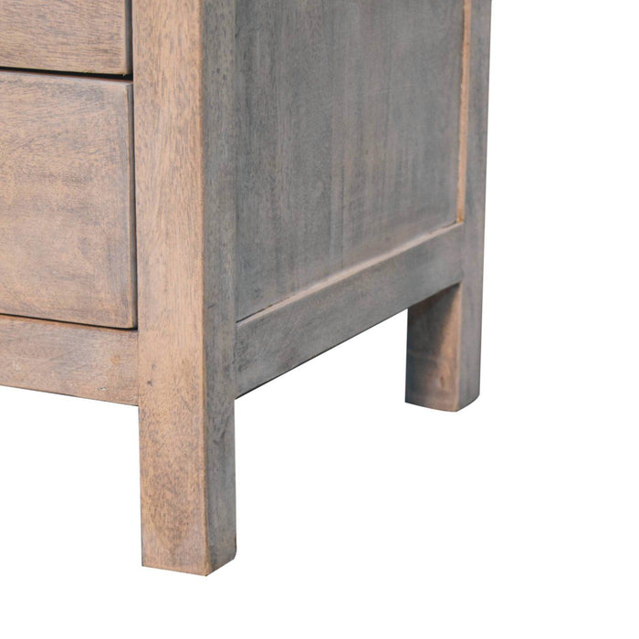 2 Drawer Open Bedside Table - Gray Ash