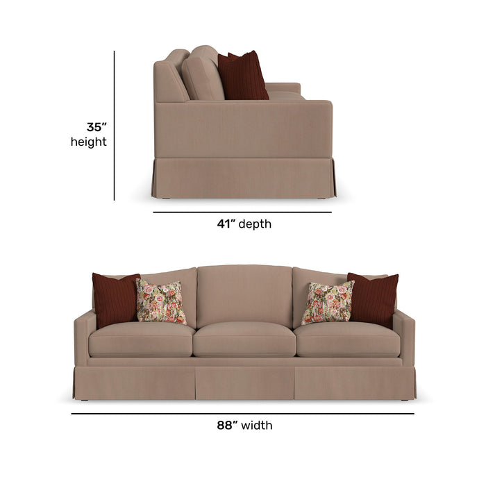 Lottie - Fabric Sofa With Skirt Trim