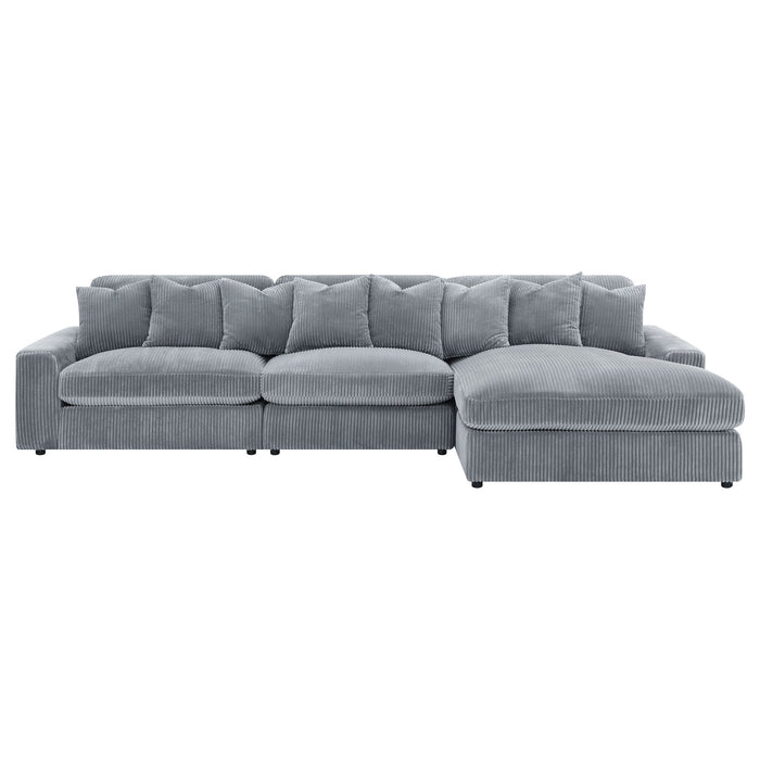 Cassidy - Upholstered Sectional Sofa With Reversible Cushions