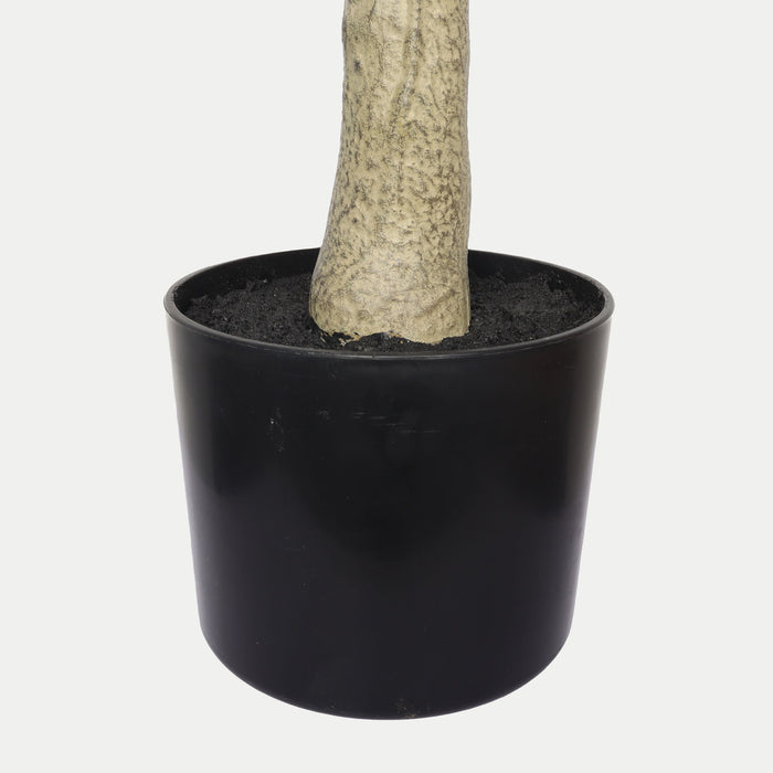 5Ft Realistic Artificial Eucalyptus Tree In Pot With Lush Leaves For Home Office Decor - Green Leaves