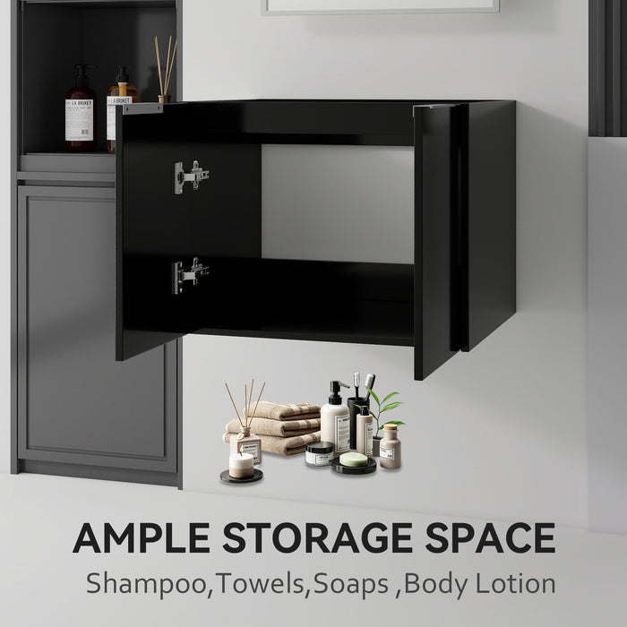 Floating Bathroom Vanity Cabinet With Soft Close Double Doors, Spacious Interior Storage, Wall Mounted, Cabinet Only