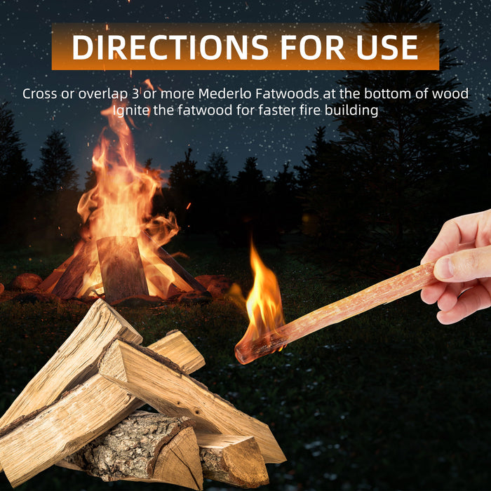 Fatwood Fire Starter Sticks, Oil Rich Kindling For Fireplace