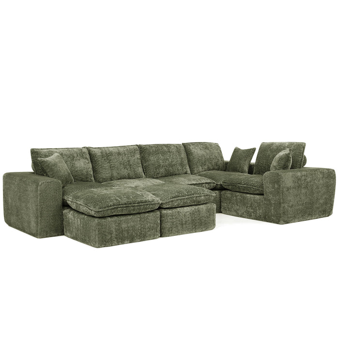 Sectional Sofa With Moveable Ottoman