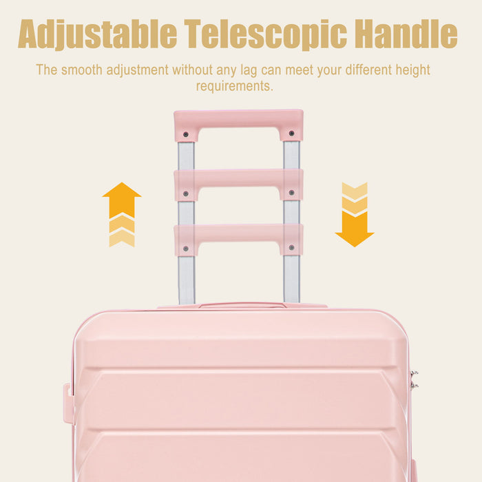 Hard Shell Luggage With Scratch Resistant Surface, 4 Wheels, Combination Lock & Side Hooks