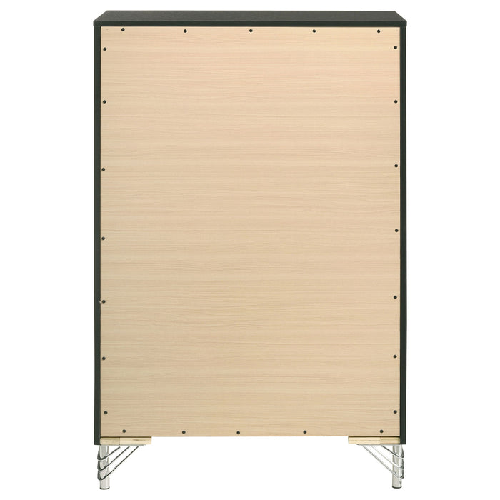 Malcolm - 5 Drawer Bedroom Chest - Black