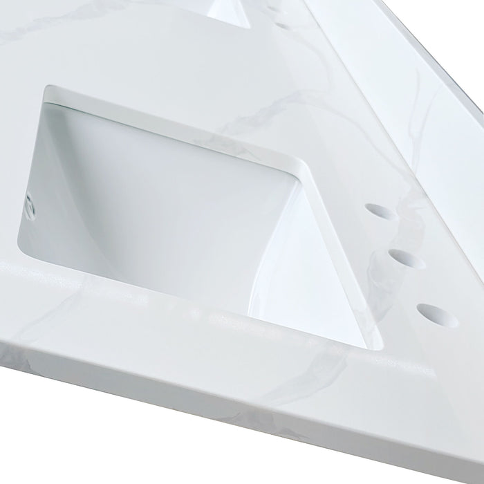 Bathroom Vanity Top With Undermount Sink, 3 Pre Drilled Holes