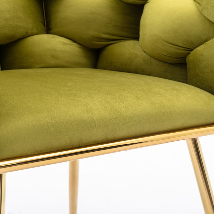 Luxury Modern Simple Leisure Velvet Single Sofa Chair Bedroom Lazy Person Household Dresser Stool Manicure Table Back Chair