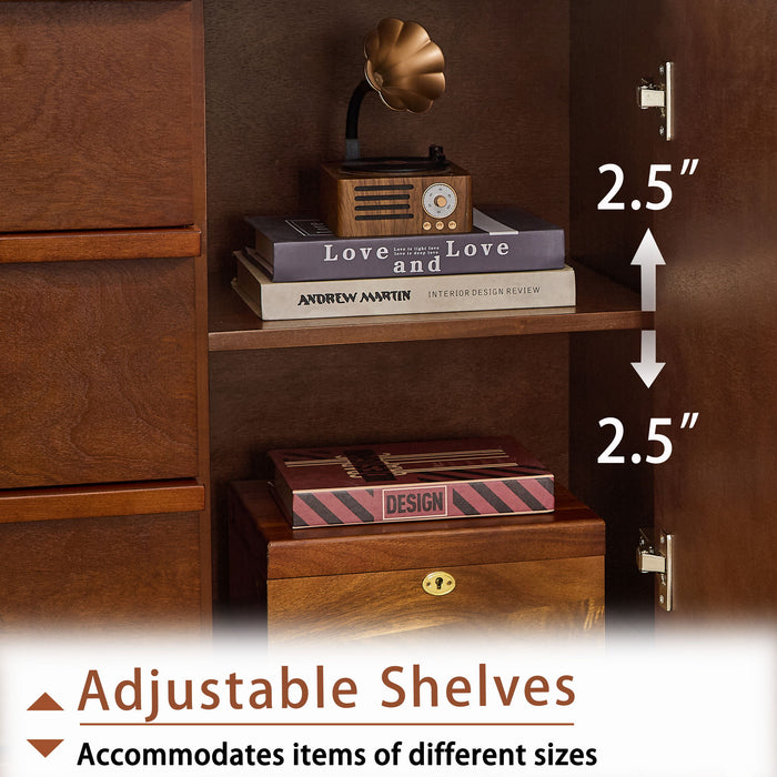 Sideboard Buffet Cabinet With Storage, 2 Doors 3 Drawers