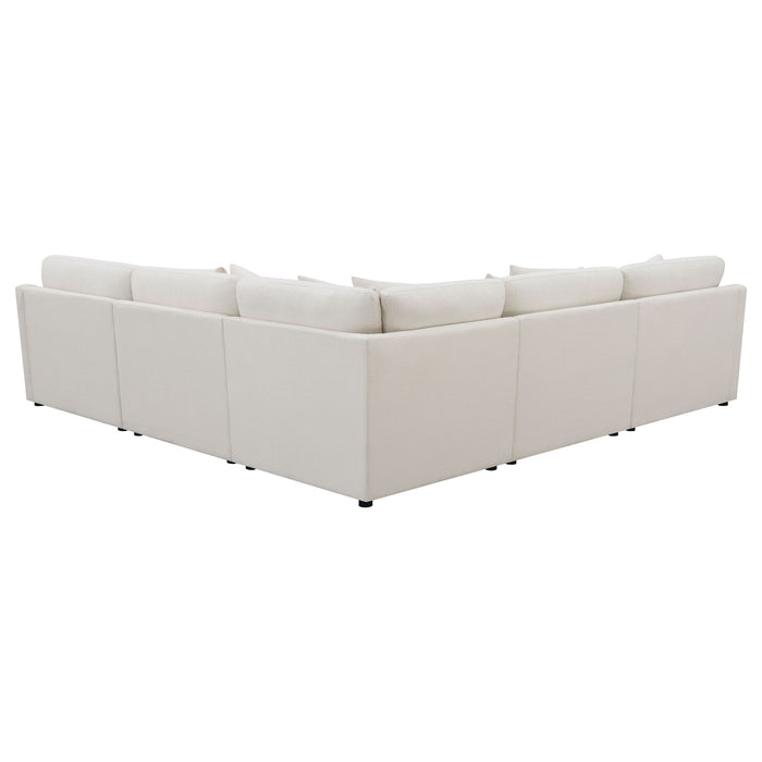 Greeley - 6 Piece Upholstered Modular Sectional Sofa - Ivory