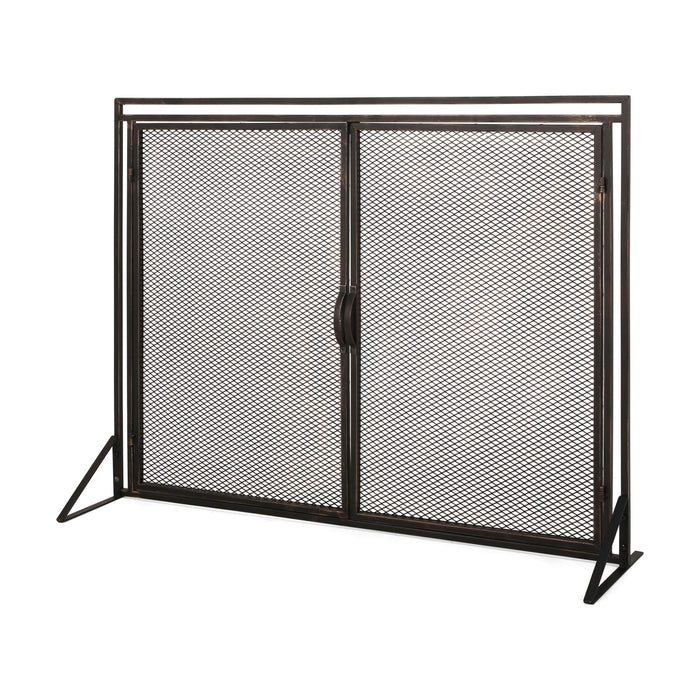 Samantha - Iron Fireplace Screen 2 Door Design