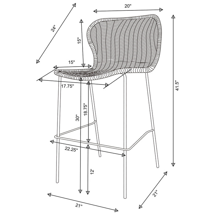 Mckinley - Bar Stool (Set of 2) - Brown