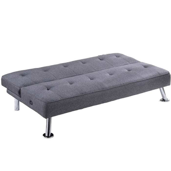 Tufted Sofa With USB Port For Living Room
