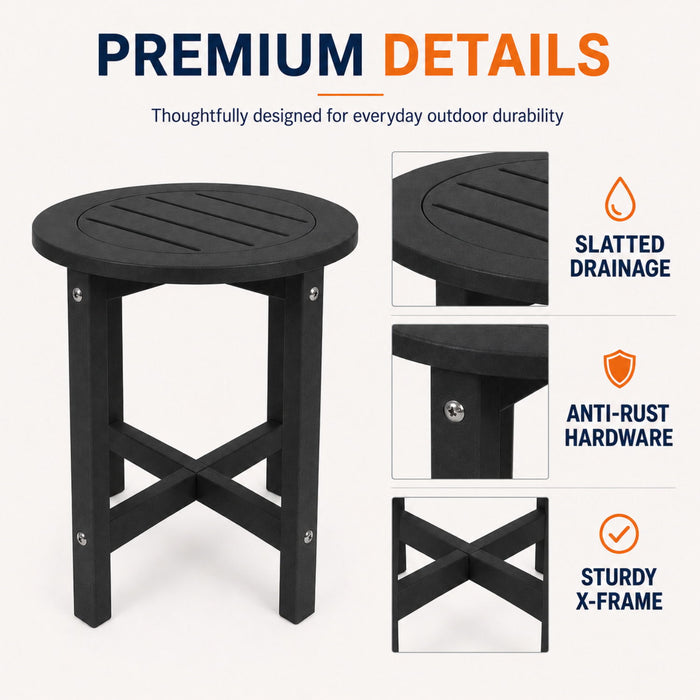 Round Outdoor Side Table