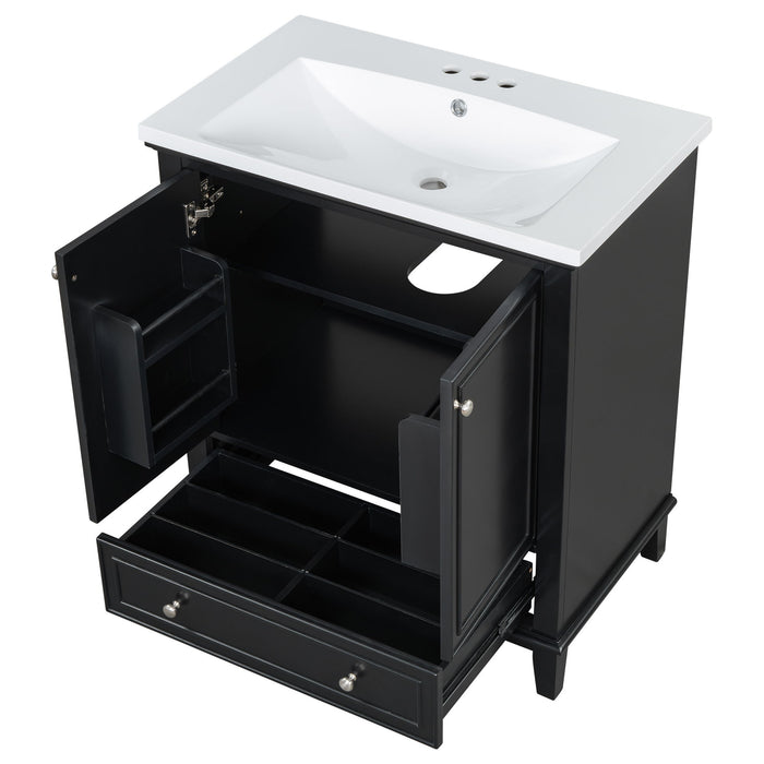 Modern Bathroom Vanity With Sink Combo, Multi Functional Cabinet With Doors And Drawer