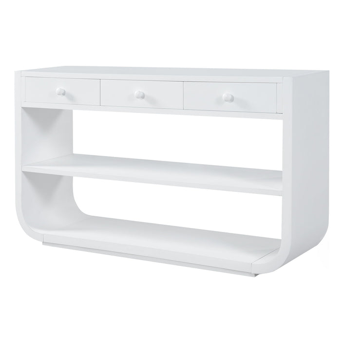 Console Table With 3 Soft Close Drawers & 2 Open Shelves