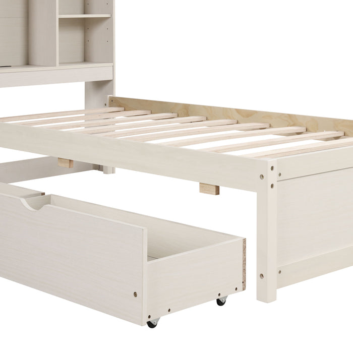 Bed Frame With Built In USB Port And 2 Drawers